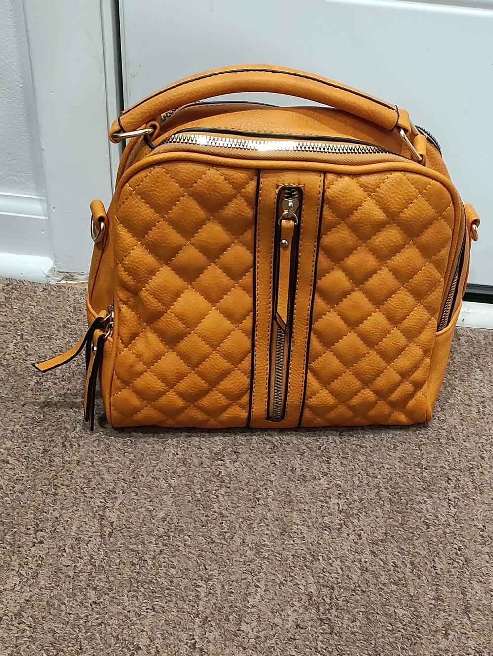 Quilted Satchel Handbag